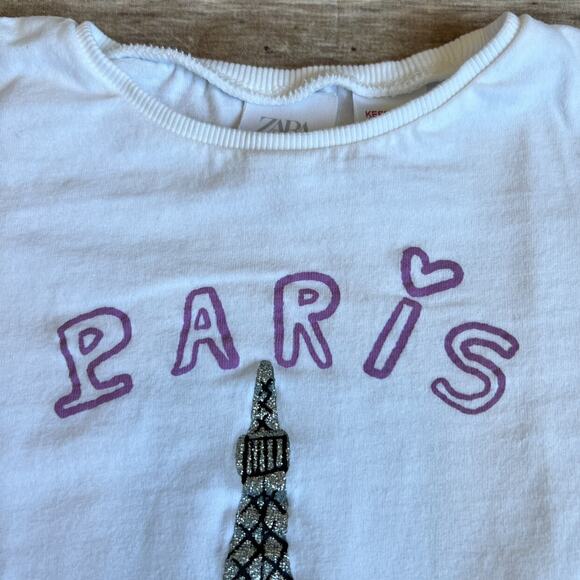 Zara Paris Eiffel Tower Tee 3-4 - Picture 4 of 8